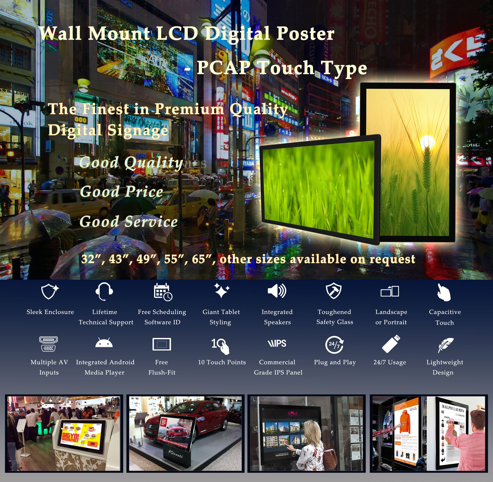 digital signages,window display,digital posters,outdoor digital signages