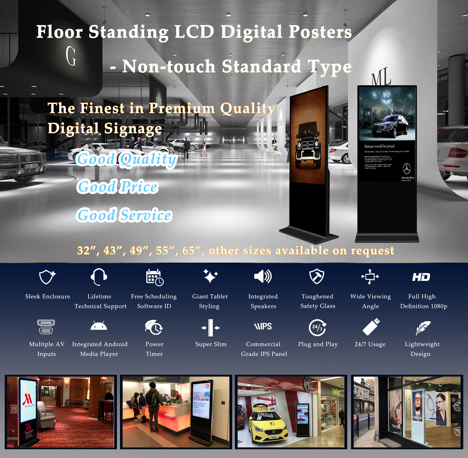 digital signages,window display,digital posters,outdoor digital signages