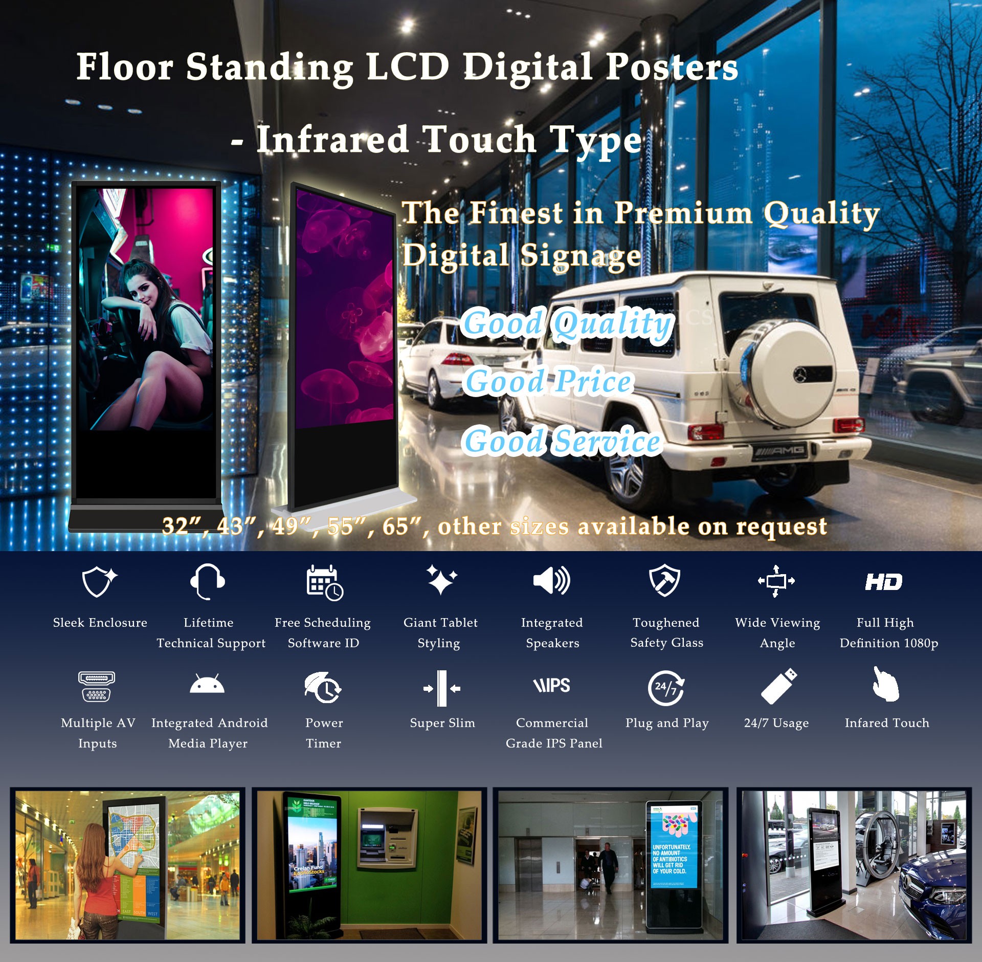 digital signages,window display,digital posters,outdoor digital signages