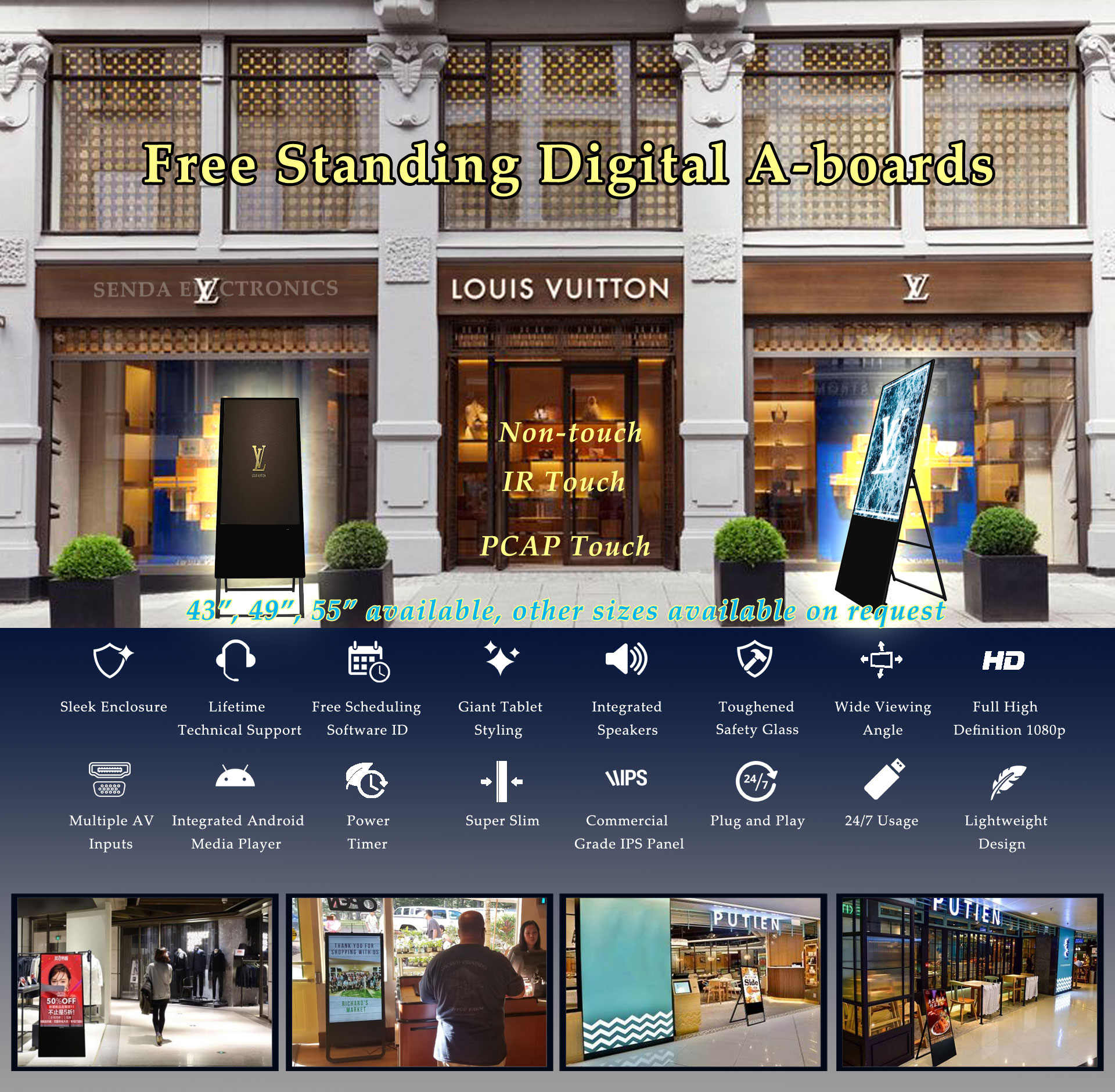 digital signages,window display,digital posters,outdoor digital signages