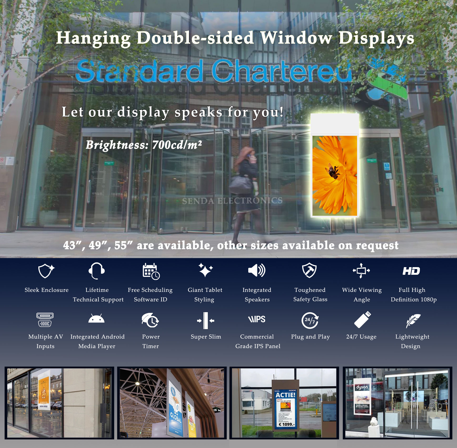 digital signages,window display,digital posters,outdoor digital signages