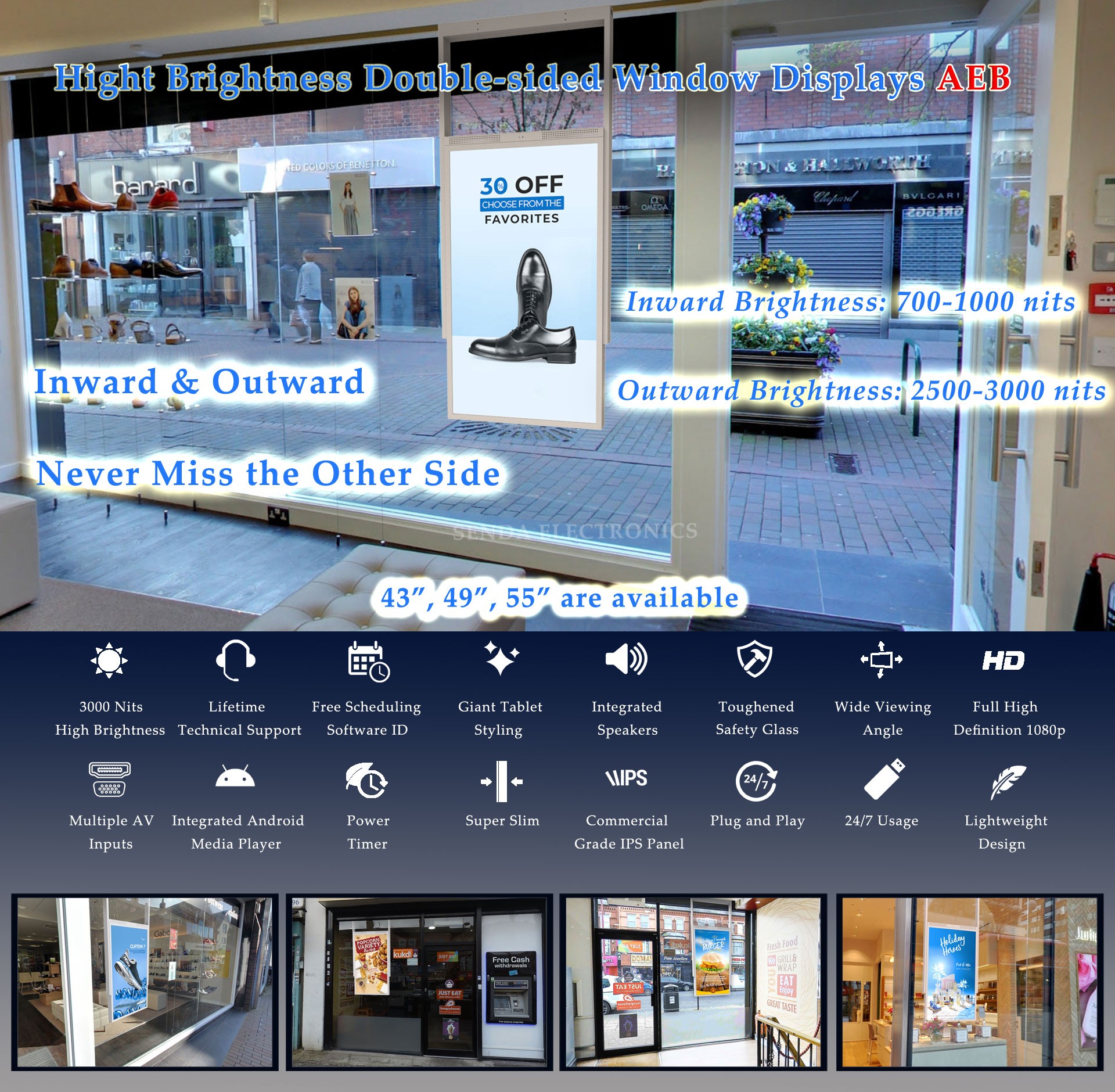 digital signages,window display,digital posters,outdoor digital signages