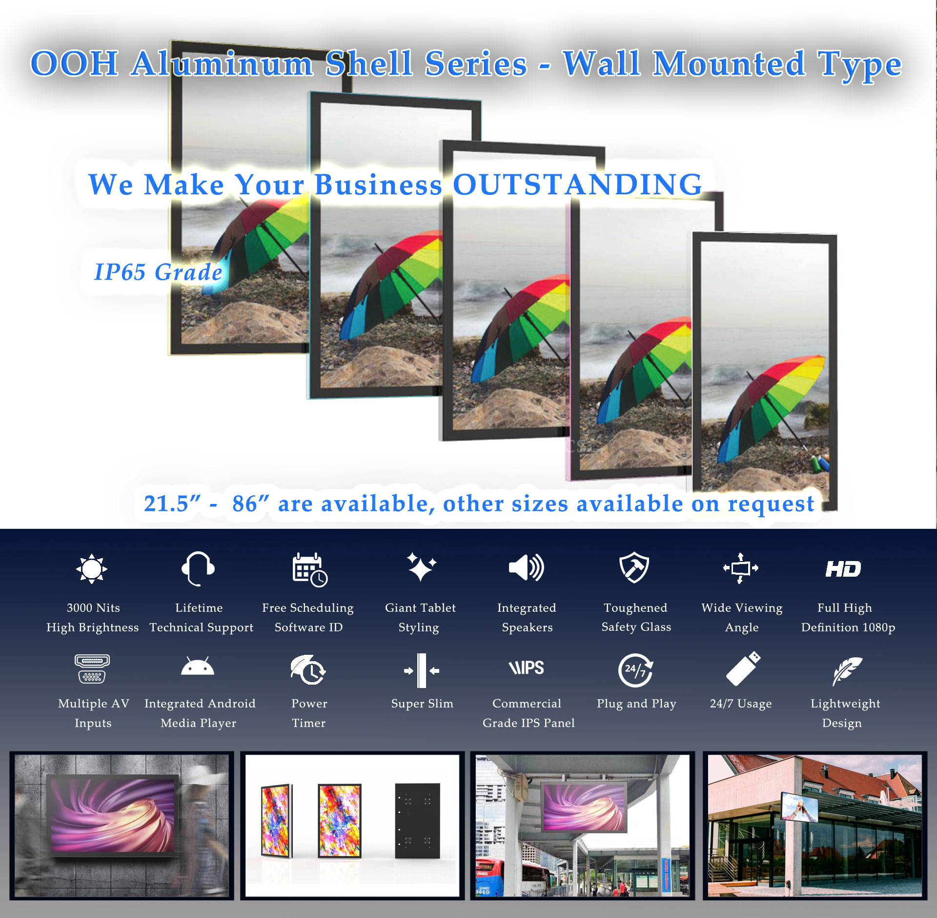 digital signages,window display,digital posters,outdoor digital signages